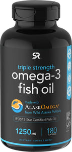 Omega-3 Wild Alaskan Fish Oil (1250mg per Capsule) with Triglyceride EPA & DHA